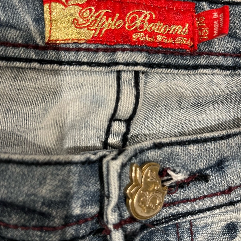 APPLE BOTTOMS Jeans Women’s 15/16 Blue and White Vintage Y2K - Picture 7 of 7
